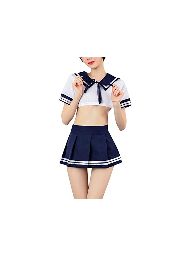 UIVHLW Ensemble De Lingerie Costumes De Jeu De Rôle Lingerie À Travers La Dentelle Costumes Blancs