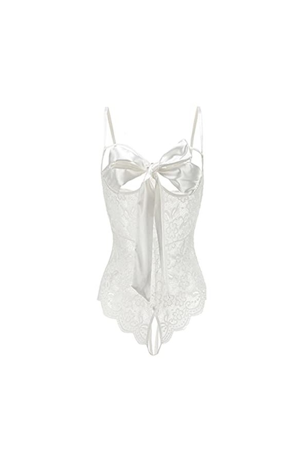 JHLL Lingerie Sexy pour Dames, Pyjama Sexy à larc, Lingerie Sexy Taille Plus pour Femme,XL,Black