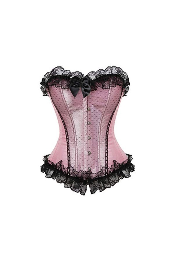 TTCI-RR Bustiers et Corsets Fille Corsets Rose Satin de Dentelle Garniture en soufflage de la Lingerie Corset Lingerie Color
