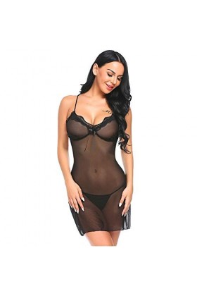 adqw Chemises De Nuit Femme Femmes Lingerie Sexy Strappy Body Suit Babydoll Chemise Set Vêtements De Nuit Sling Vêtements Ero