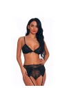sous Vetement Sexy Femme Lingerie Sexy Soutien-Gorge en Dentelle Culotte Porte-Jarretelles Ensemble De sous-vêtements Temptat
