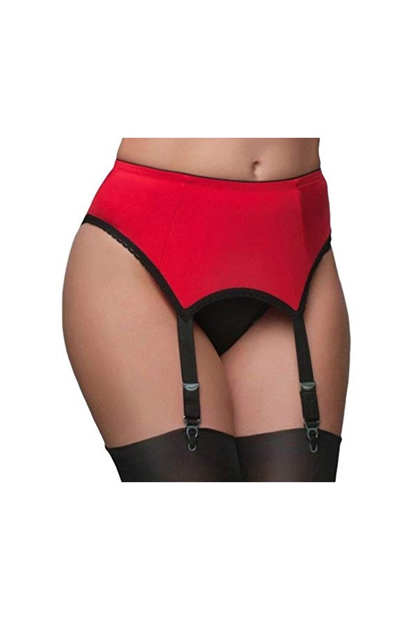 WEIMEITE Jarretière Douce Et Sexy Porte-Jarretelles 4 Boucle Antidérapante Boucle Griffe Jarretière Femmes sous-Vêtements Sex