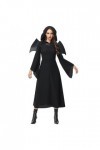 Robe gothique de sorcière pour femme - Costume dHalloween - Sexy - Épaules dénudées - Noir - Taille S