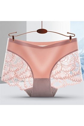 Femme Slips Femmes culotte sans couture de qualité dentelle antibactérienne femme sous-vêtements féminine femme de taille mi-
