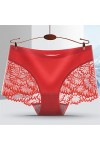 Femme Slips Femmes culotte sans couture de qualité dentelle antibactérienne femme sous-vêtements féminine femme de taille mi-