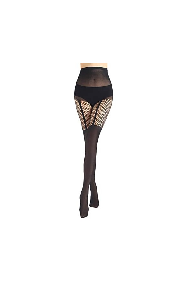 Sexy Bas Sexy Résille Femmes Bas Ouvert Doux Collants Grande Taille Dames Lingerie Dentelle Transparente Taille Haute Maille 