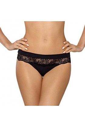 Nipplex Femmes String Dentelle Claudia, Noir,L