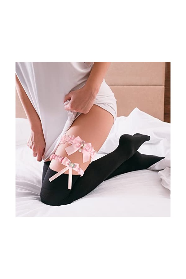 ifundom 6 Pièces Anneau De Jambe Porte-jarretelles Mariée Jambe Jarretière Jarretières De Bal Jarretelles En Dentelle Jarrete