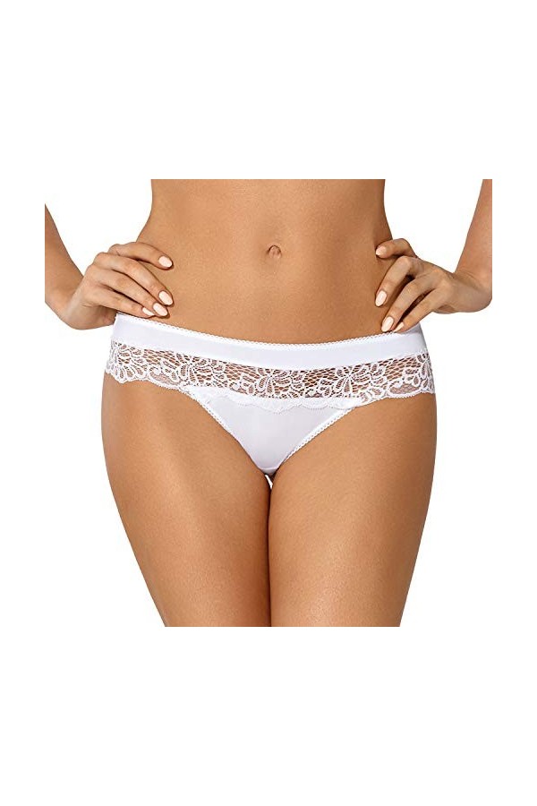 Nipplex Femmes String Dentelle Claudia, Noir,L