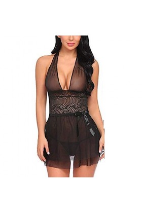 WANFJ Lingerie Sexy Homme Vêtements Techniques Et Spéciaux Lingerie Sexy Cou De Pendaison Sexy Qui Fuit La Perspective du Lai
