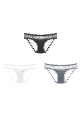 SLDAGe Culottes Sexy Femme,Culotte Transparente Transparente en Dentelle Sexy Taille Basse Dété 3 Pack,7,M