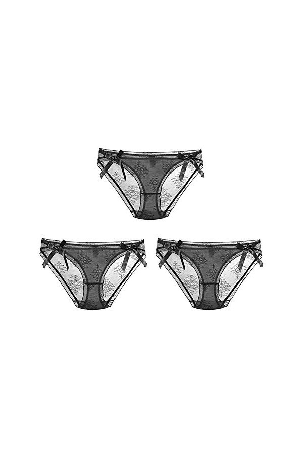 Culottes Sexy Femme,Culotte Sexy en Dentelle Transparent Taille Basse Arc Fille Sac Culotte De Hanche,8,M