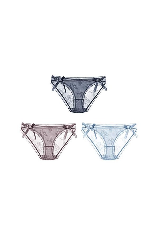 Culottes Sexy Femme,Culotte Sexy en Dentelle Transparent Taille Basse Arc Fille Sac Culotte De Hanche,8,M