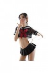 Zidao Cosplay Les Mini étudiants Uniforme Marin Dames Mignonnes Sexy de Jupe Nippuresu avec T-Back avec Un Cadeau Set 4 pièce