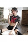 Zidao Cosplay Les Mini étudiants Uniforme Marin Dames Mignonnes Sexy de Jupe Nippuresu avec T-Back avec Un Cadeau Set 4 pièce