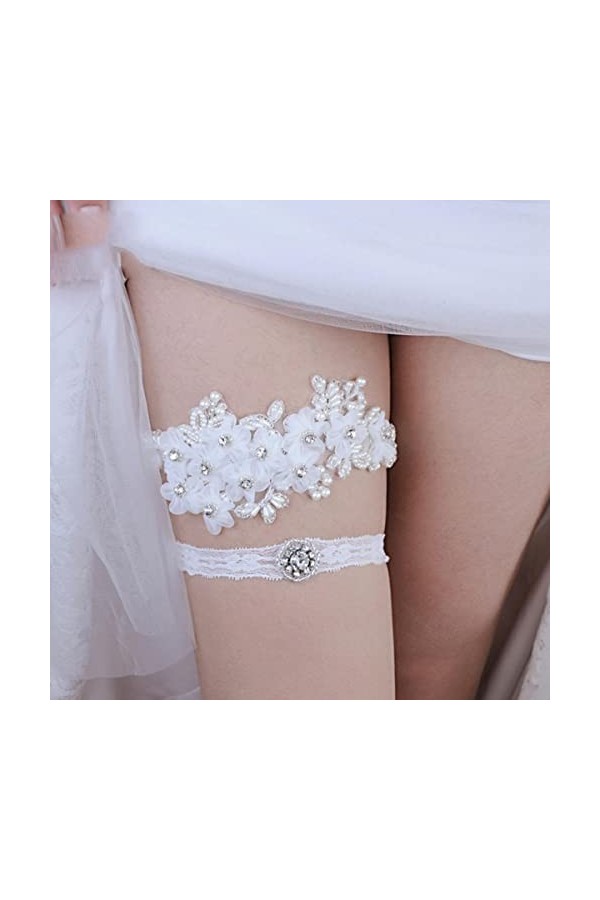 Dame strass jarretière Sexy dentelle élastique ceinture jambes anneau harnais pour femmes mariage mariée fille maison fête TH