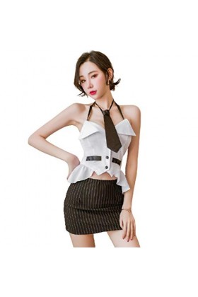 VORRIS Femme Ensemble Lingerie Erotique Lingerie Sexy, Pyjamas Sexy, Tentation sur lit, taquiner passionné, Costume duniform