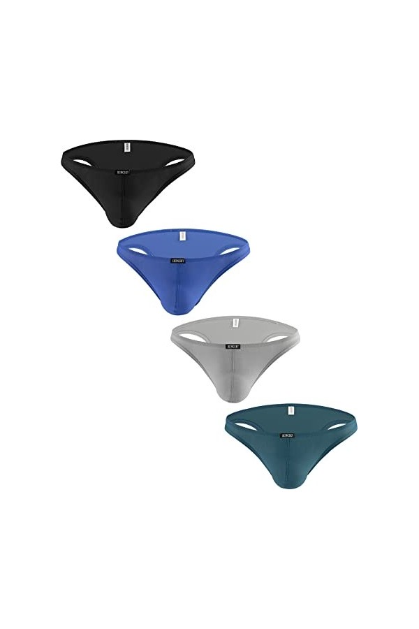 iKingsky Brésilien Dos Culottes Demi Retour Bikini Sous-Vêtements Sexy Taille Basse Sous-vêtements Culottes Hanche pour Homme