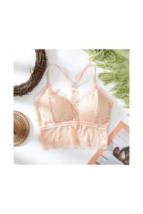 PBLCYUT Femmes Sexy en Dentelle Bra One Piece Part Femelle Gathered Tube Sleep Top sous-vêtements Push Up Balletee sans Jante