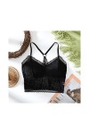 PBLCYUT Femmes Sexy en Dentelle Bra One Piece Part Femelle Gathered Tube Sleep Top sous-vêtements Push Up Balletee sans Jante