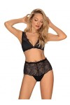 Obsessive Ensemble De Lingerie Klarita 2-Pcs Set, Noir,XXL-3XL