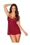 Obsessive Ivetta Babydoll & Thong Noir L/XL