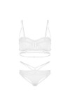 Rtyoo Ensemble de sous-vêtements Sexy en dentelleHaut de Soutien-Gorge Sexy en Maille de Sexe érotique pour Femmes avec Culot
