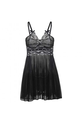 Rtyoo Nuisettes et deshabillés Lingerie Sexy pour Femmes Pyjamas Sexy Pyjamas Pyjamas Pyjamas Lingerie Chemise de Nuit en Den