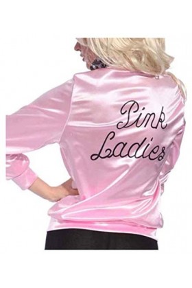 Veste en satin de graisse rose pour femme des années 1950 pour enterrement de vie de jeune fille - Rose - US 16-18