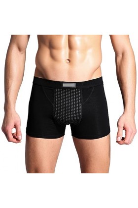 MECKOZ Boxer Caleçon Agrandissement Physiologique sous-vêtements Boxershorts pour Hommes Culotte de Thérapie Magnétique de la