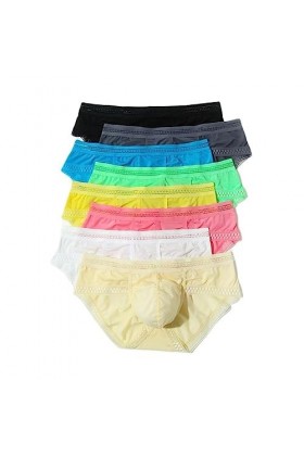 PONNYC 8PC Dentelle Slips Hommes Sexy Glace Soie sous-vêtements Hommes&nbsp;Cuecas Hombre Taille Basse Sissy Culotte sous-vêtement