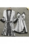 Junhasgood Cuir Lingerie Sexy Lingerie Sleepwear Femmes Dentelle Robe Robe Set Pyjama Nuit Robe Soie Ensemble Sexy Rouge Gre