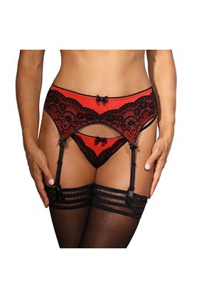 Axami Porte-Jarretelle Sexy V-9882, Rouge,L
