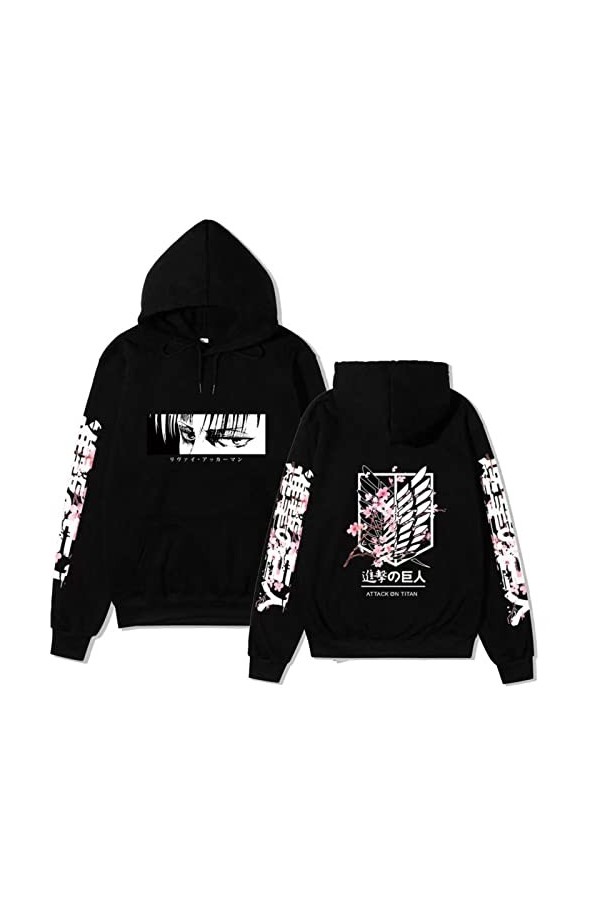 DSAI Attaque des Sweats à Capuche Titan Unisexe Mâle Femme Anime Vêtements Anime lâches Streetwear décontracté esthétique cor