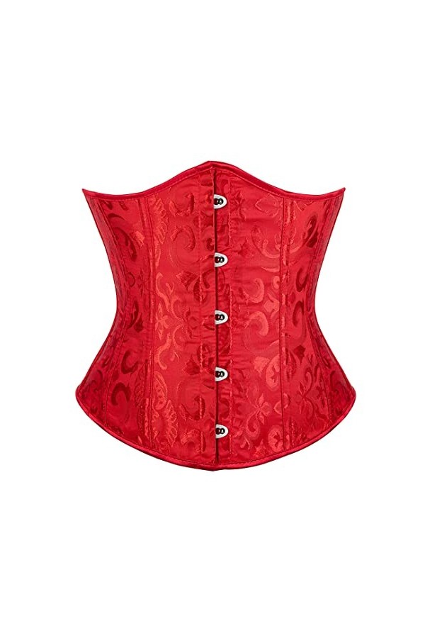 Corset sexy à baleines pour femme Rouge XL