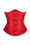 Corset sexy à baleines pour femme Rouge XL