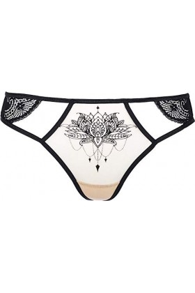 Axami G-string V-9008 – Lingerie sexy., noir/beige, M