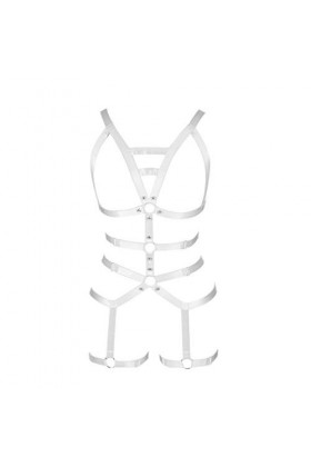 PETMHS Harnais de poitrine creux pour femme - Lingerie gothique pour Halloween, bleu ciel, taille unique