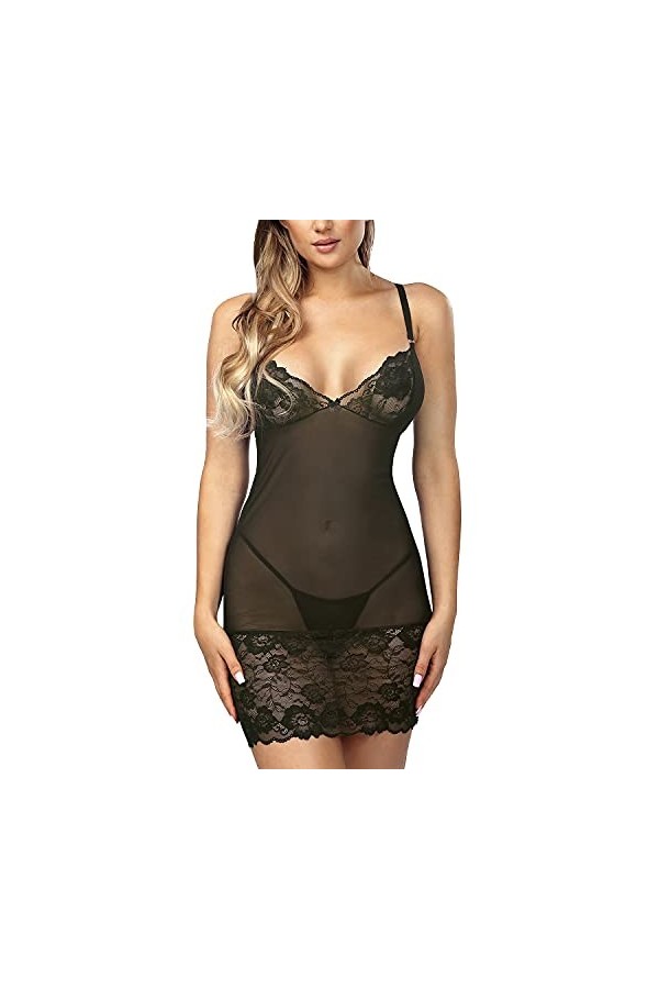 Nuisette tulle et dentelle Lucretia - Anaïs