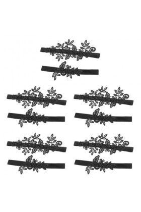 Abaodam 5 Ensembles Anneau De Jarretière Porte-Jarretelles Jarretelles De Mariée en Satin Jarretière De Mariage sur Mesure Ja