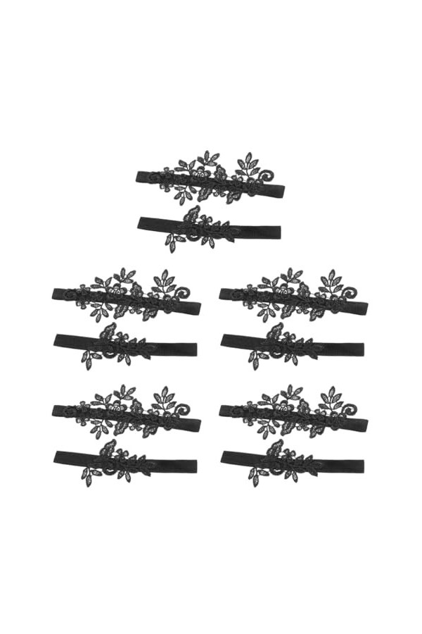 Abaodam 5 Ensembles Anneau De Jarretière Porte-Jarretelles Jarretelles De Mariée en Satin Jarretière De Mariage sur Mesure Ja