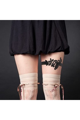 Abaodam 5 Ensembles Anneau De Jarretière Porte-Jarretelles Jarretelles De Mariée en Satin Jarretière De Mariage sur Mesure Ja