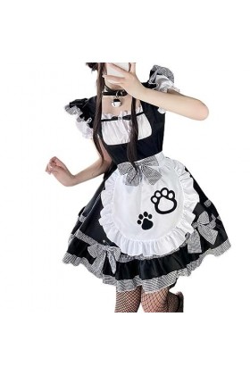 ZYPAINIY Costume sexy Lolita Anime Cosplay – Robe médiévale – Blanc noir, L 