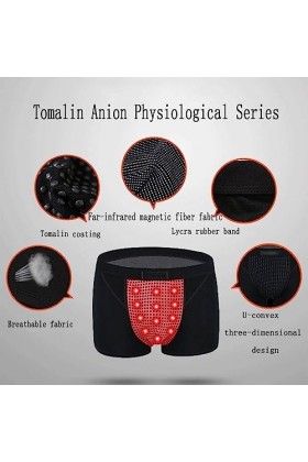 MECKOZ Boxer Caleçon Agrandissement Physiologique sous-vêtements Boxershorts pour Hommes Culotte de Thérapie Magnétique de la