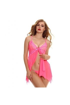 ZTIANEF MiniPrête-Bretelles Sexy Lingerie Pyjama érotique, Blanc, M