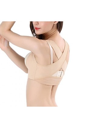 UnloU Attelle de Poitrine pour Femme Correcteur de Posture Respirant Soutien-Gorge de Poitrine Soutien du Dos Gilet Shapewear