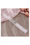 COLIFAS Dentelle de mariée Jarretière Jambes Anneau Femmes Fleur Ceinture De Mariage Jarretière Fille Couleur : Blanc Blan