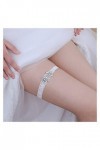 COLIFAS Dentelle de mariée Jarretière Jambes Anneau Femmes Fleur Ceinture De Mariage Jarretière Fille Couleur : Blanc Blan