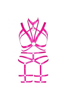 JMMHSS Harnais Punk grande taille pour femmes, ensemble de ceintures jarretelles, Lingerie à bretelles complètes, élasticité 