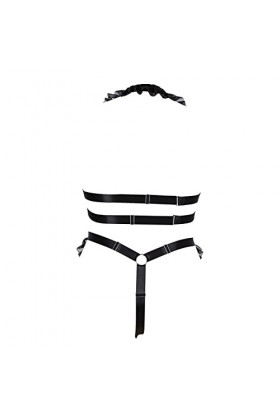 JMMHSS Ensemble de harnais de corps grande taille pour femmes porte-jarretelles Punk gothique danse de noël élastique réglabl